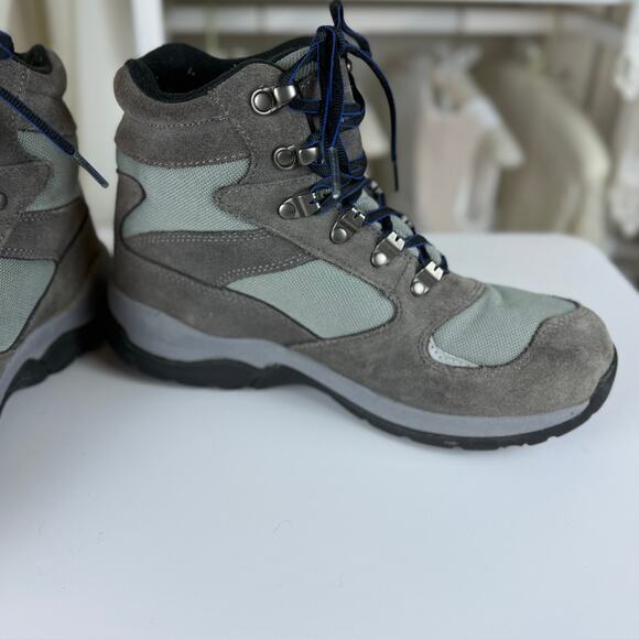 LL Bean Boots Womens 8M Primaloft Hiking Blue Gray hiking walking comfort S04113 - Picture 2 of 11